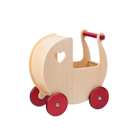 Luxury doll stroller natural